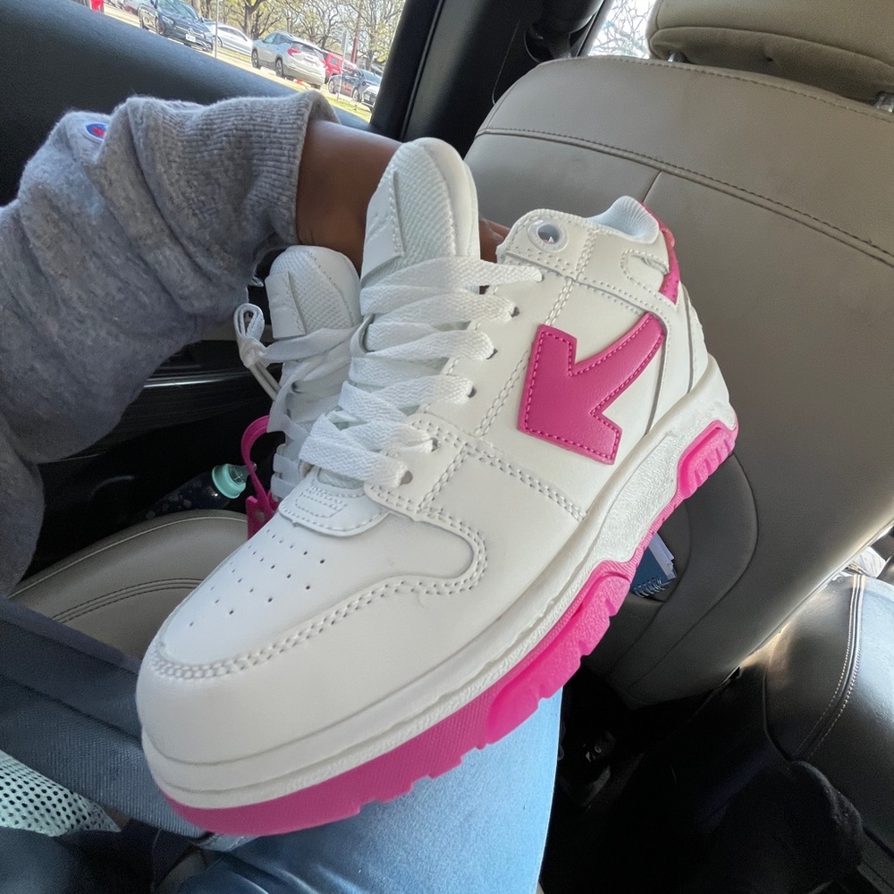pink and white off whites